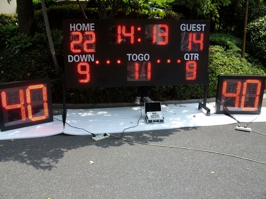 Беспроводное табло 9500mcd американского футбола связи радиоволны со снятыми часами
