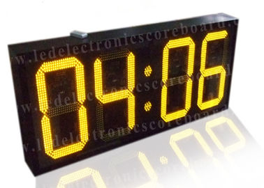 Цифровые часы желтого цвета 20 дюймов коммерчески, формат 88/88 приведенный часов дисплея