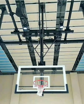 Алюминиевый крытый электрический потолок обруча баскетбола установил