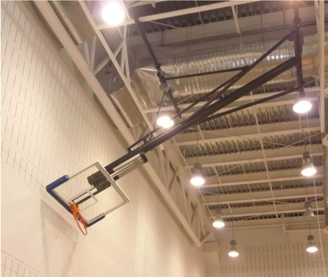 Алюминиевый крытый электрический потолок обруча баскетбола установил